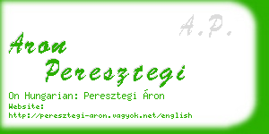 aron peresztegi business card