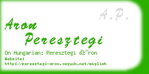 aron peresztegi business card